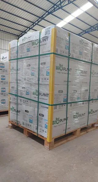 Bioplant markalı paletlenmiş ürünler